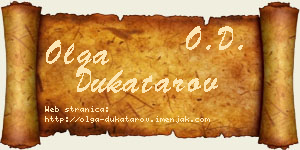 Olga Dukatarov vizit kartica